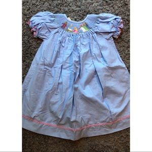 Southern Sunshine Kids Smocked Christmas Dress